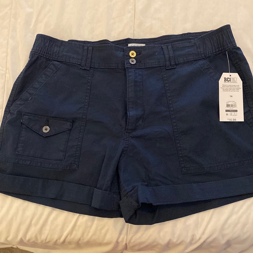 Blue cargo shorts